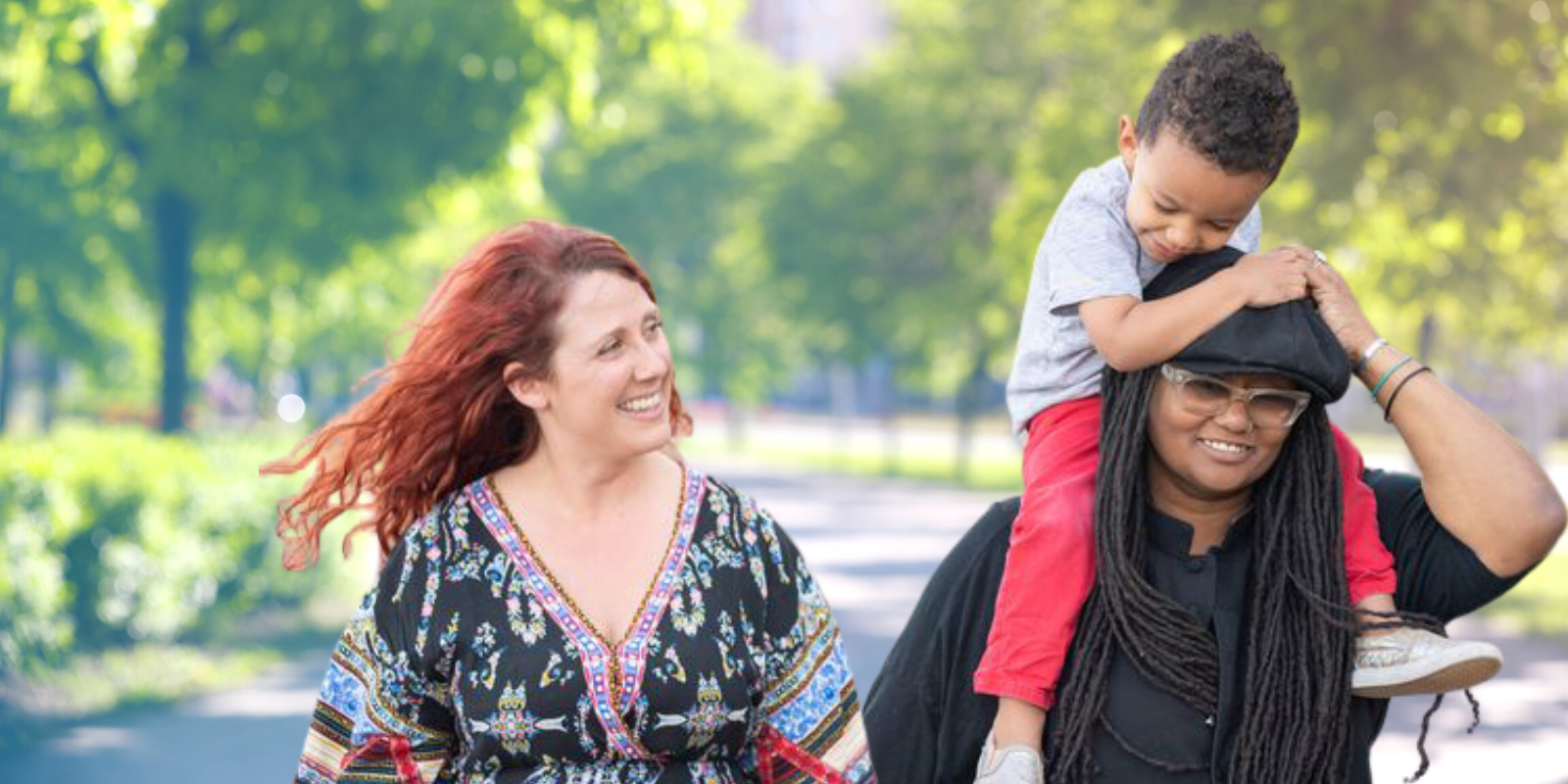 Adoptive LGTBQ couple with their son